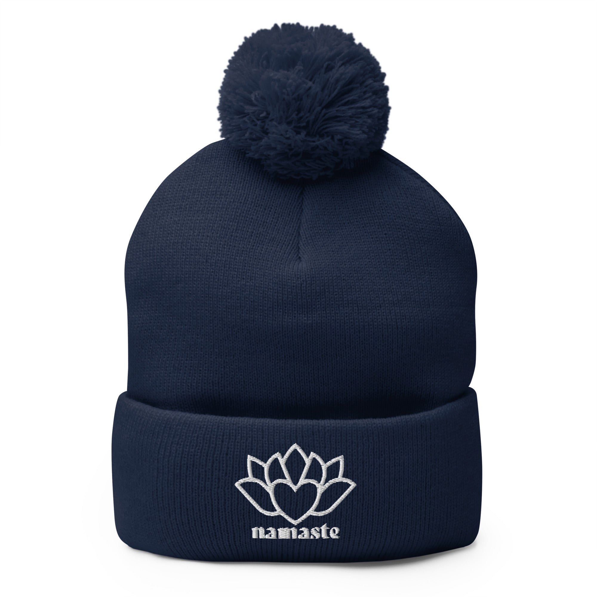 Namaste Pom-Pom Beanie -  Navy